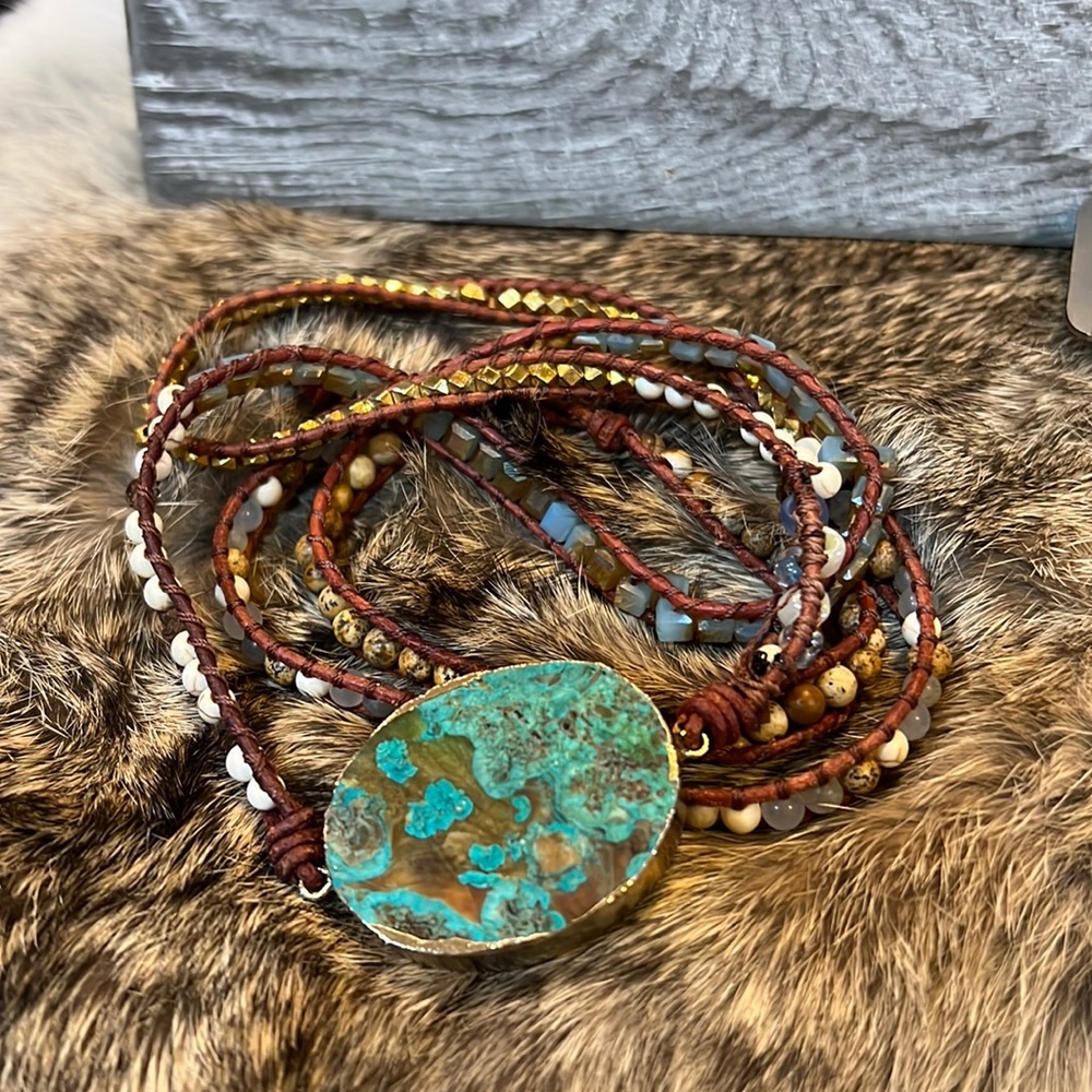 Turquoise wrap bracelet